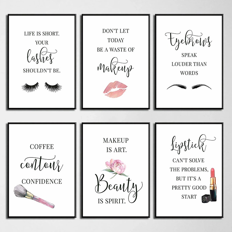 Makeup Quotes Poster Eyelash E - Beauty Makeup Quotes ulasan dan harga