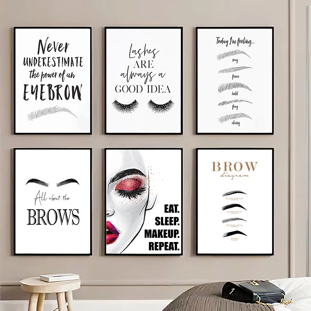 Fashion MakeUp Canvas Painting - Beauty Makeup Quotes ulasan dan harga