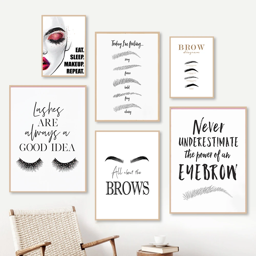 Fashion MakeUp Canvas Painting - Beauty Makeup Quotes ulasan dan harga