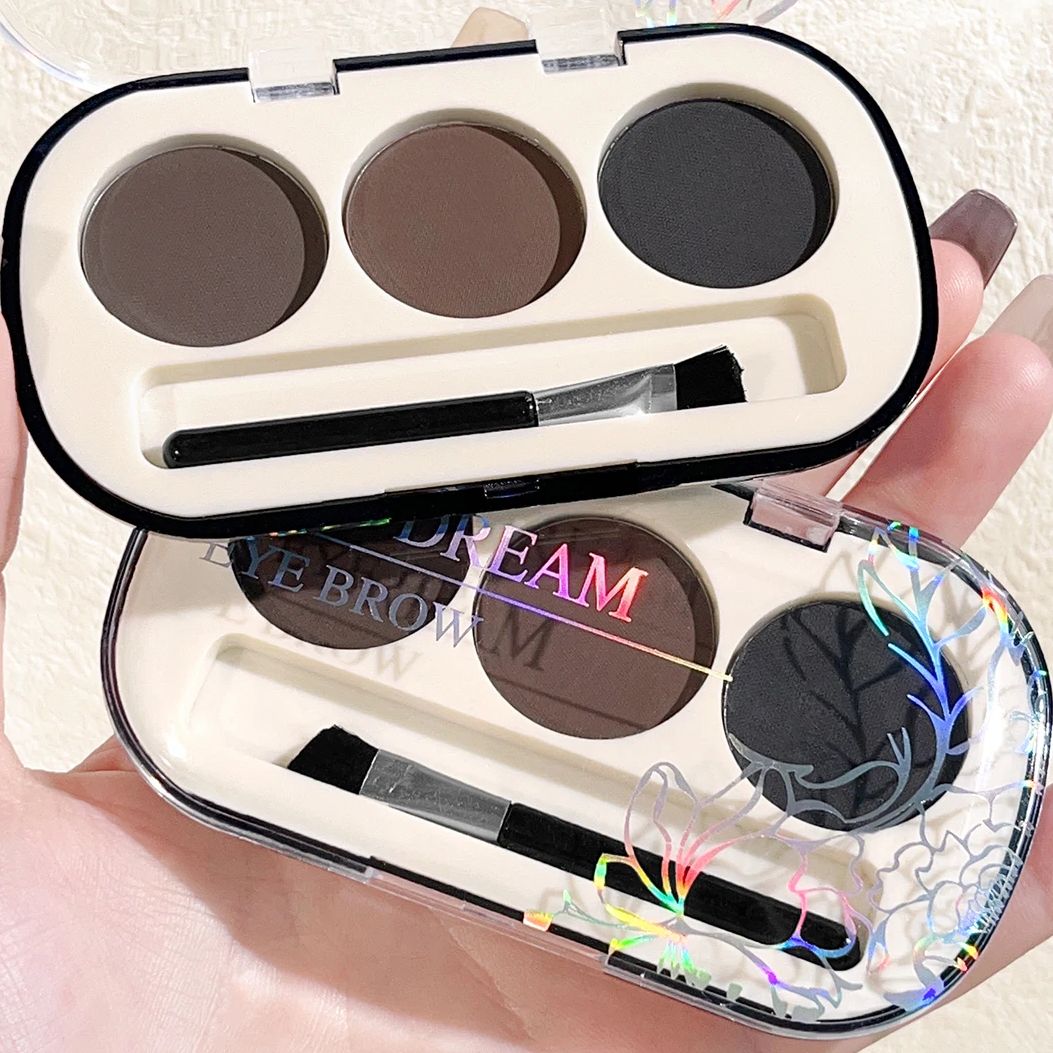 3-color Eyebrow Powder Palette - Eyebrow Pomade Pencil ulasan dan harga