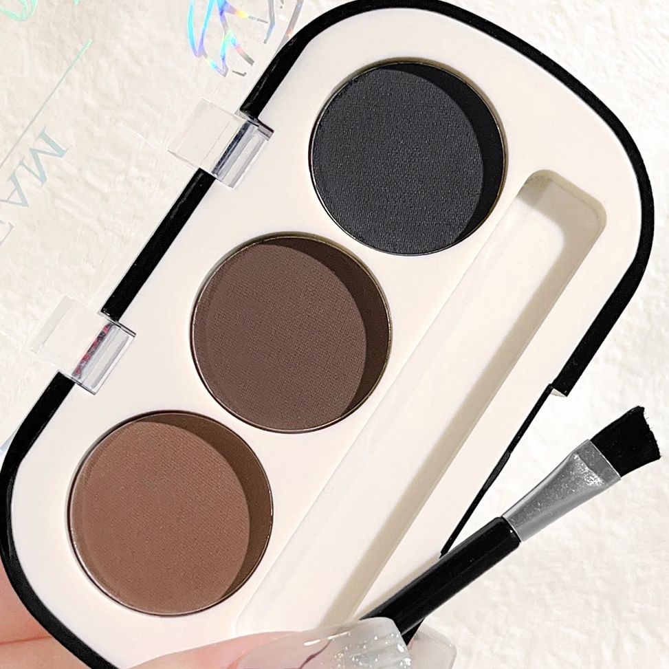 3-color Eyebrow Powder Palette - Eyebrow Pomade Pencil ulasan dan harga