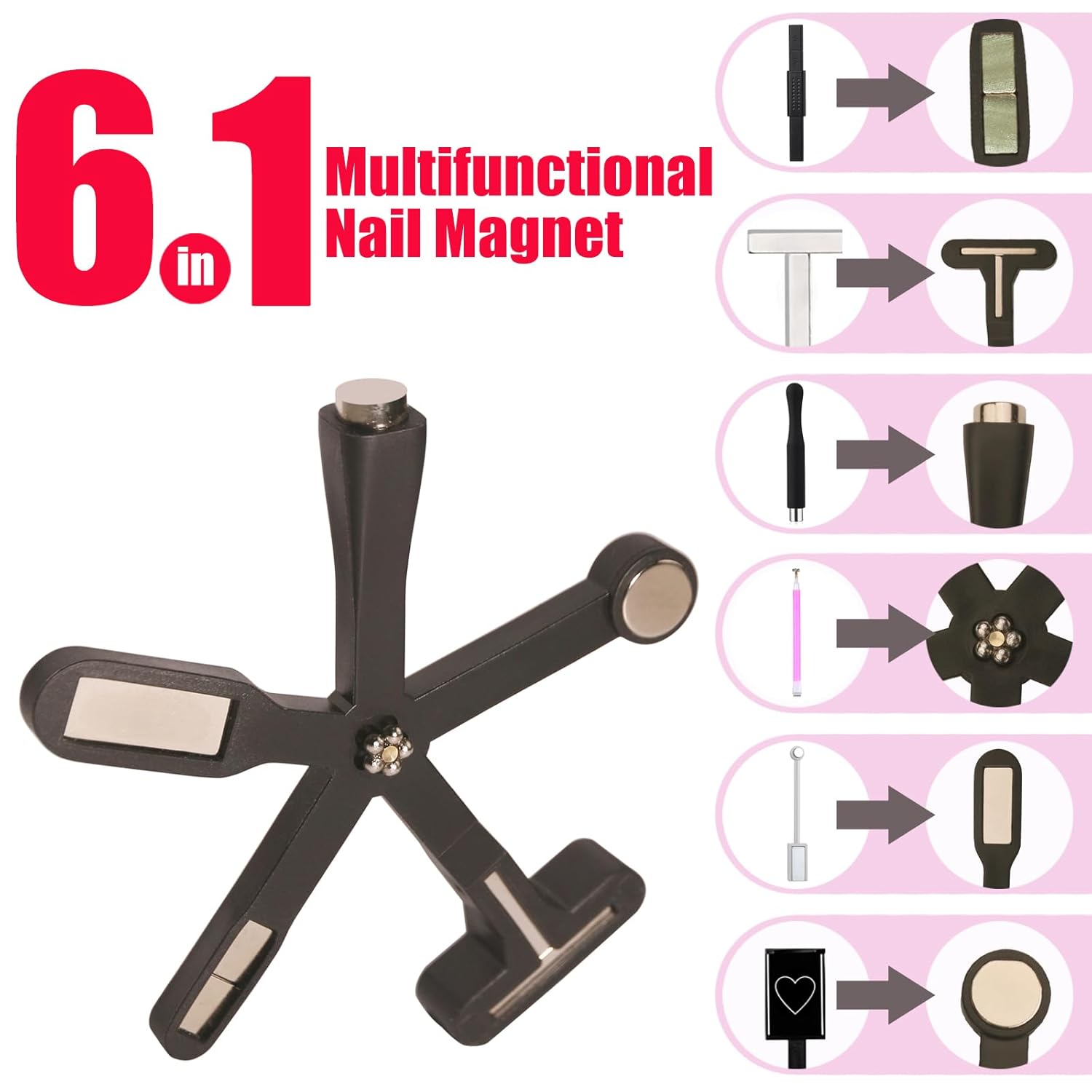 YIKOOLIN 6-in-1 Nail Art Magne - Uv Nail Lamp ulasan dan harga